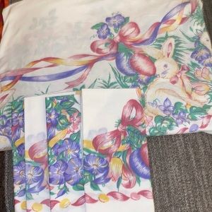 NEW Easter set - cotton/poly tablecloth and 4 napkins set